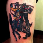 Cowboy 1 150x150 - 100's of Cowboy Tattoo Design Ideas Pictures Gallery