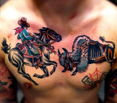 Cowboy - 100’s of Aquarius Tattoo Design Ideas Pictures Gallery