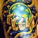 Earth Tattoo Design11 150x150 - 100's of Earth Tattoo Design Ideas Pictures Gallery