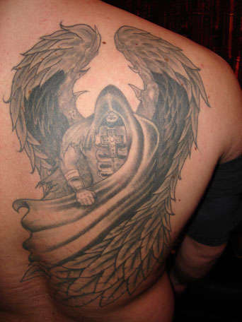 Guardian Angel Tattoo - 100's of Guardian Angel Tattoo Design Ideas Pictures Gallery