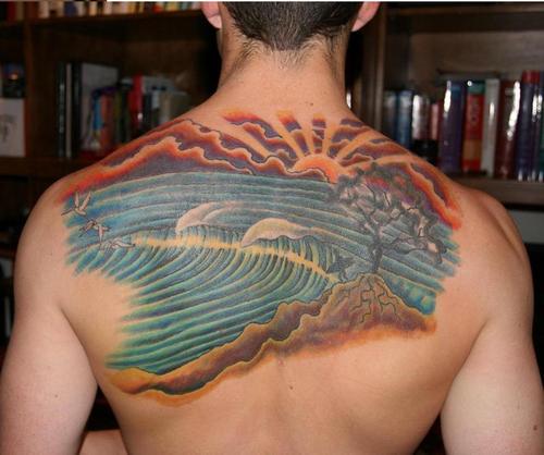 100's of Sunset Tattoo Design Ideas Pictures Gallery