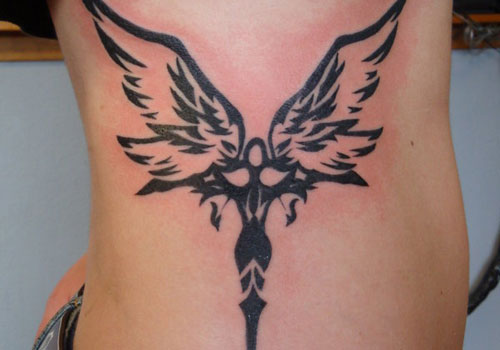 Tribal Angel Tattoo5 - 100's of Tribal Angel Tattoo Design Ideas Pictures Gallery