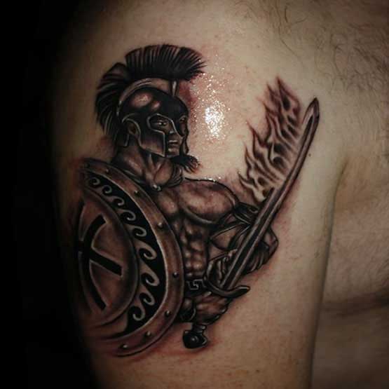 Warrior 1 - 100's of Cherry Blossom Tattoo Design Ideas Pictures Gallery
