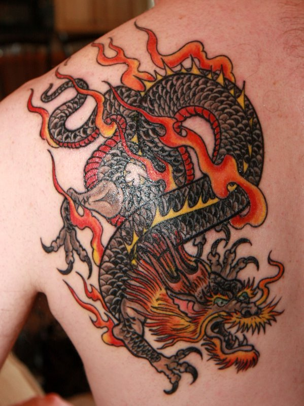 Asian Dragon 1 - Beauty And The Beast Tattoos Design Ideas Pictures Gallery