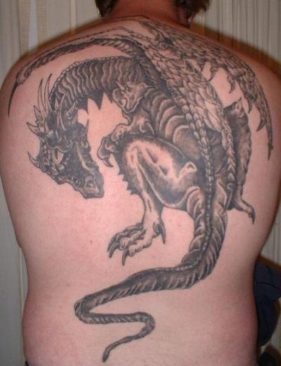 Back Dragon 1 - 100's of Japanese Dragon Tattoo Design Ideas Pictures Gallery