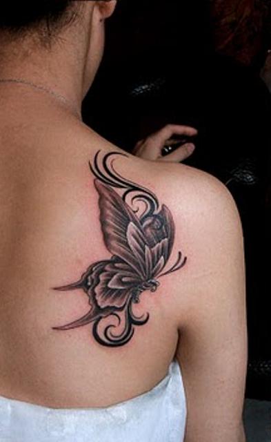 Butterfly Tattoos for Girls 1 - Greek Tattoos Design Ideas Pictures Gallery