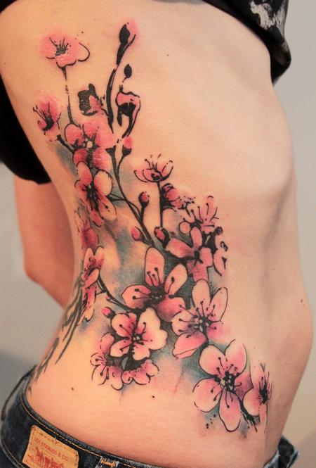 Cherry Blossom Tattoos - 100's of Cherry Blossom Tattoo Design Ideas Pictures Gallery