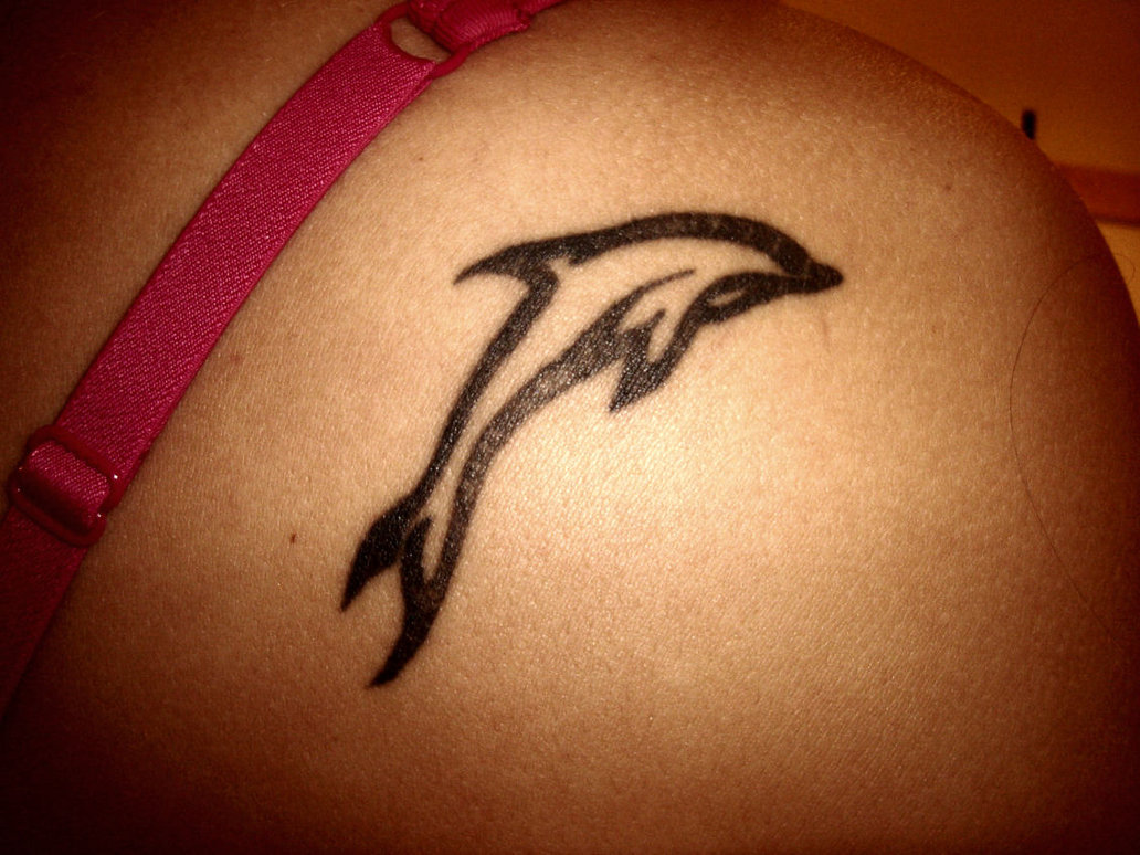 Dolphin Tribal Tattoo2 - 100's of Wrist Tattoos for Girls Design Ideas Pictures Gallery