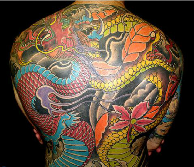 Dragon Body 11 - 100's of Dragon Skull Tattoo Design Ideas Pictures Gallery