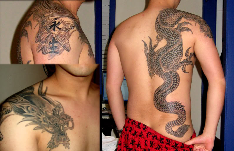 Dragon Body - 100's of Dragon Body Tattoo Design Ideas Pictures Gallery