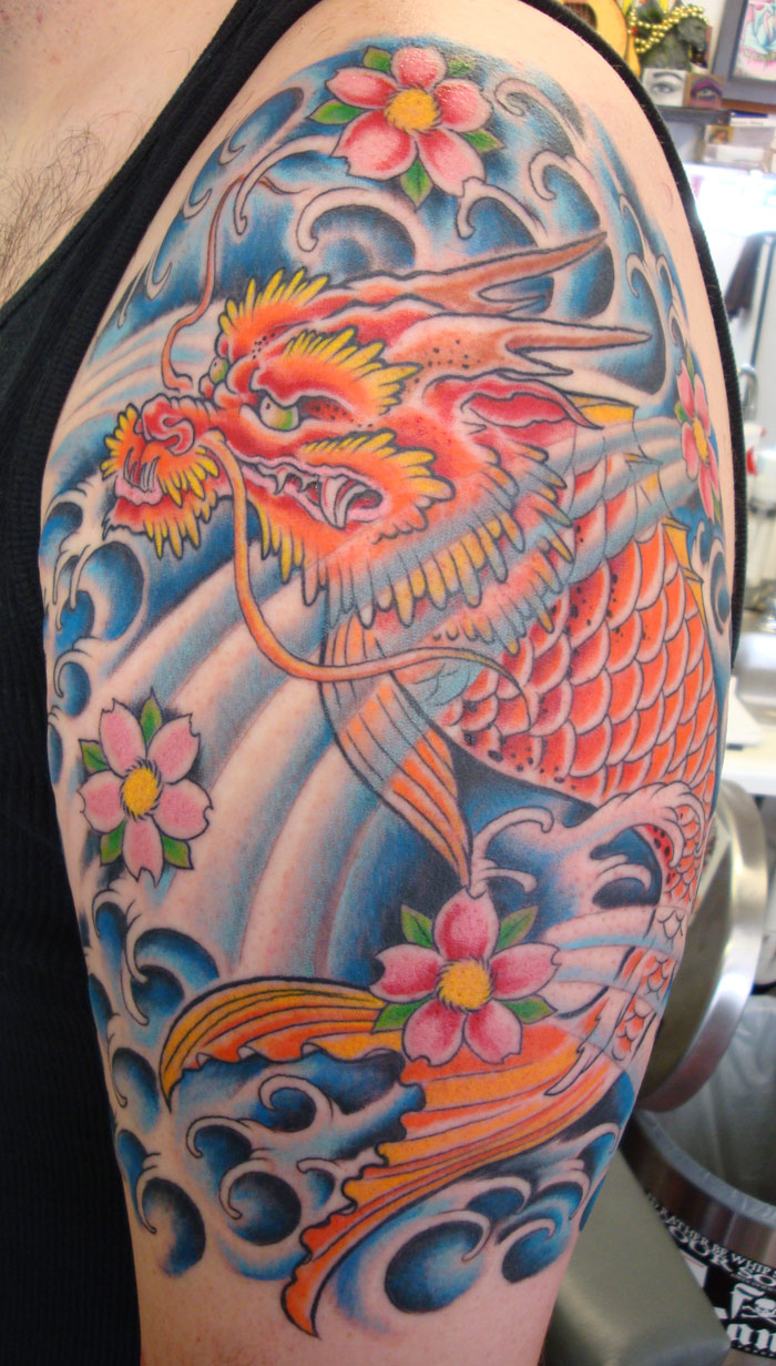 Dragon Fish - 100's of Dragon Fish Tattoo Design Ideas Pictures Gallery