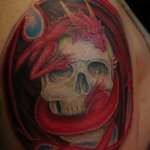 Dragon Skull 10 150x150 - 100's of Dragon Skull Tattoo Design Ideas Pictures Gallery