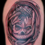 Dragon Skull 2 150x150 - 100's of Dragon Skull Tattoo Design Ideas Pictures Gallery