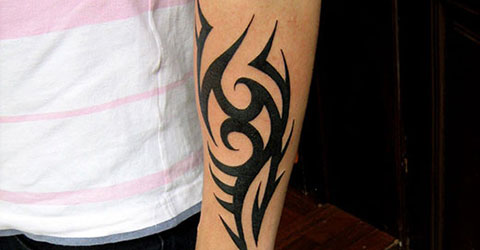 Forearm Tribal Tattoo5 - 100's of Kattie Pricea Tattoo Design Ideas Picture Gallery.