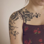 Girls Shoulder Tattoo 2 150x150 - 100's of Shoulder Tattoo Design Ideas Picture Gallery