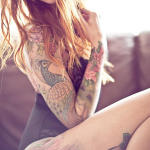 Girls Sleeve Tattoo 11 150x150 - 100's of Girls Sleeve Tattoo Design Ideas Pictures Gallery