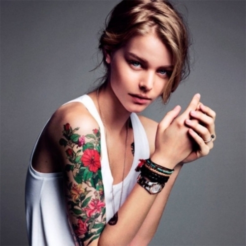 Girls Sleeve Tattoo - 100's of Girls Sleeve Tattoo Design Ideas Pictures Gallery