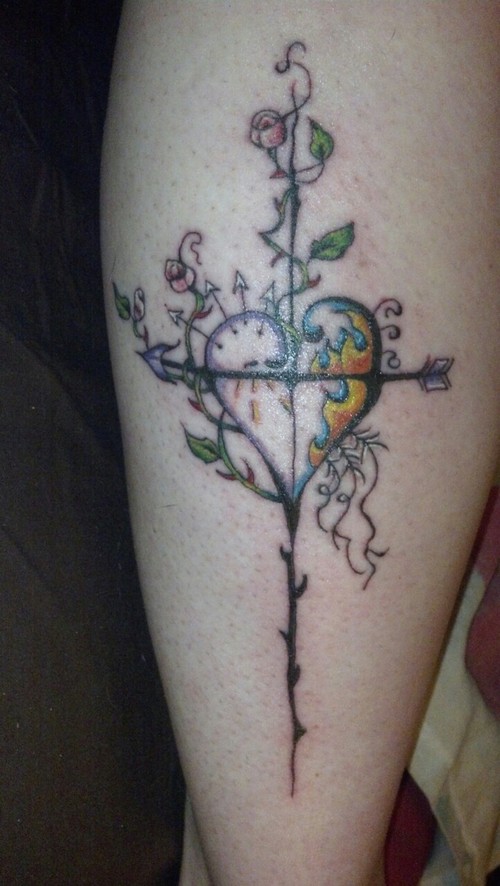 Heart Cross 73 - 100's of Celtic Cross Tattoo Design Ideas Pictures Gallery