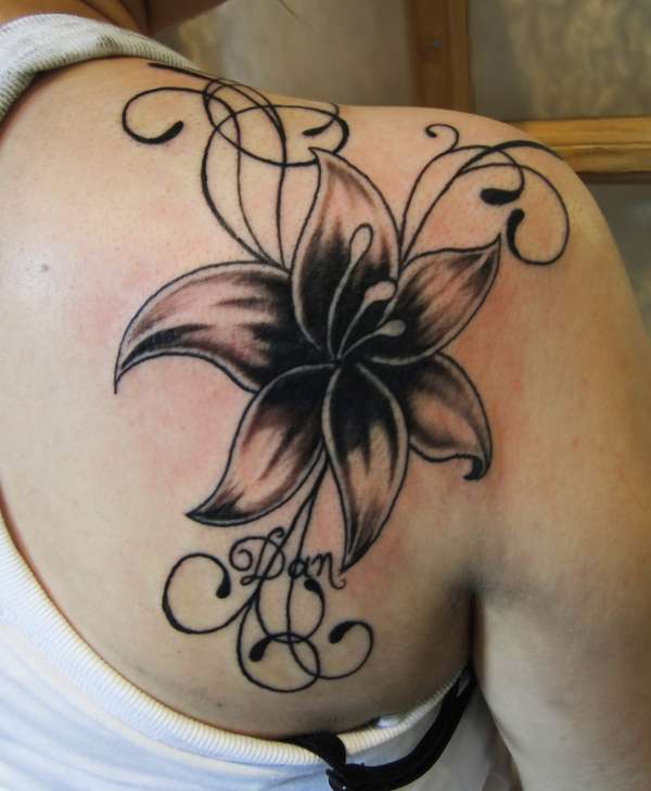 Lily Tattoo 1 - 100's of Iris Tattoo Design Ideas Pictures Gallery