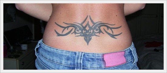 Lower Back Tribal Tattoo2 - 100’s of Fire Tribal Tattoo Design Ideas Pictures Gallery