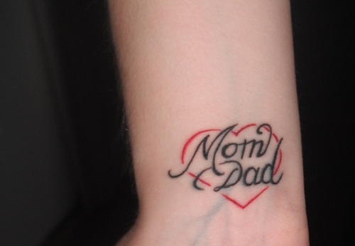 Mom and Dad 1 - 100’s of Name Tattoo Design Ideas Pictures Gallery