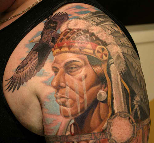Native American - 100's of Native American Tattoo Design Ideas Pictures Gallery