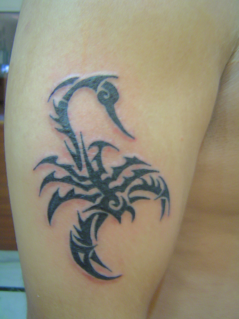 Scorpion Tribal Tattoo7 - 100’s of Fire Tribal Tattoo Design Ideas Pictures Gallery