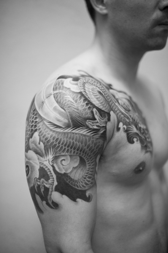 100's of Shoulder Dragon Tattoo Design Ideas Pictures Gallery