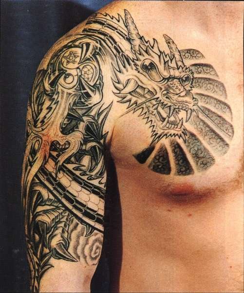 100's of Shoulder Dragon Tattoo Design Ideas Pictures Gallery