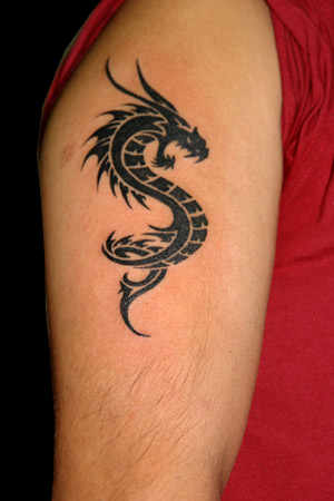 Simple Dragon - 100's of Simple Dragon Tattoo Design Ideas Pictures Gallery