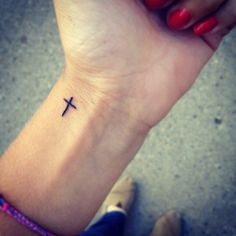 Small Cross 1 - 100's of Women Cross Tattoo Design Ideas Pictures Gallery