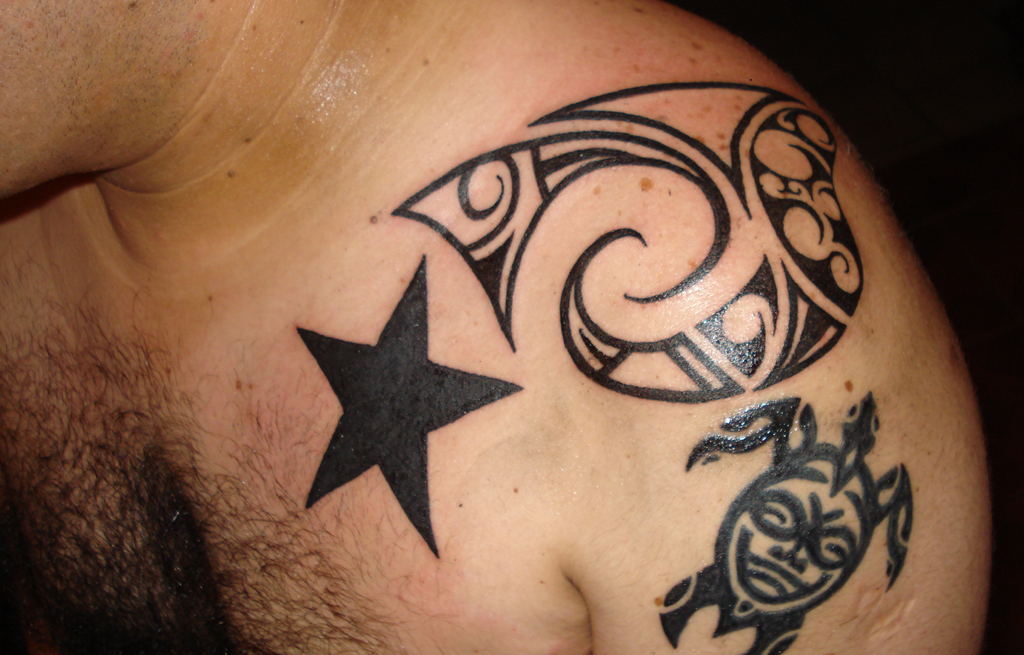 Star Tribal Tattoo8 - 100’s of Lower Back Tribal Tattoo Design Ideas Pictures Gallery