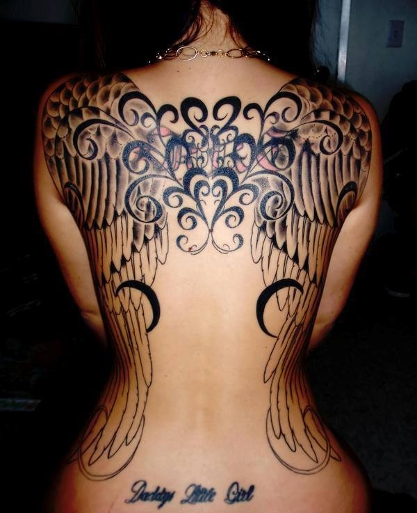 Tattoos for Girls 1 - 100's of Back Tattoos for Women Design Ideas Pictures Gallery