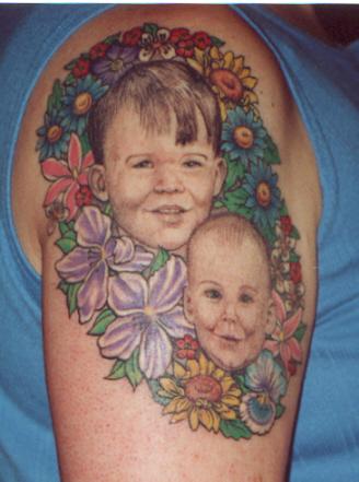 Tattoos of Children - 100's of Tattoos of Children Design Ideas Pictures Gallery
