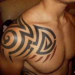 Temporary Tribal Tattoo4 150x150 - 100's of Chest Tattoo Design Ideas Picture Gallery