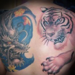 Tiger and Dragon 6 150x150 - 100's of Tiger and Dragon Tattoo Design Ideas Pictures Gallery