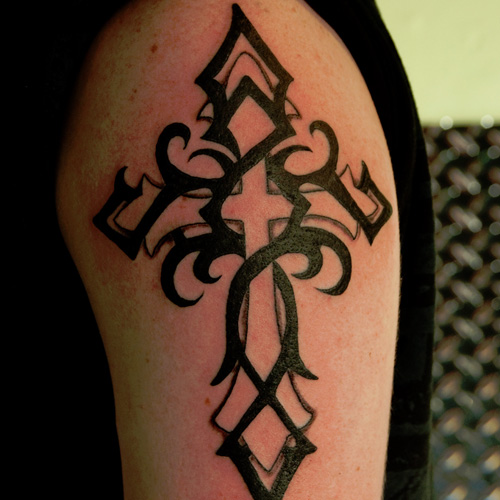 Tribal Cross Tattoo - 100’s of Tribal Cross Tattoo Design Ideas Pictures Gallery