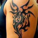 Tribal Dragon Tattoo12 150x150 - 100’s of Tribal Dragon Tattoo Design Ideas Pictures Gallery