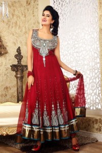 Anarkali Salwar Kameez Latest Collection 2013 2 200x300 - Anarkali Salwar kameez Design Ideas Pictures Gallery