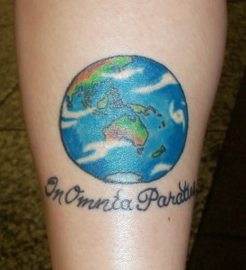 Globe tattoo 10 274x300 - Globe Tattoos Design Ideas Pictures Gallery