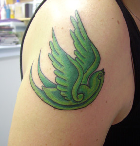 Green Tattoos 5 288x300 - Green Tattoos Design Ideas Pictures Gallery