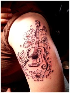 Guitar Tattoos 10 226x300 - Guitar Tattoos Design Ideas Pictures Gallery