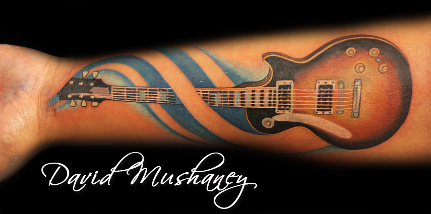 Guitar Tattoos Design Ideas Pictures Gallery