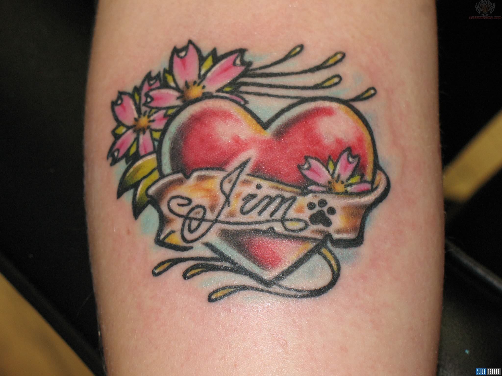 Heart Tattoos 12 - 100's of Thigh Tattoo Design Ideas Picture Gallery