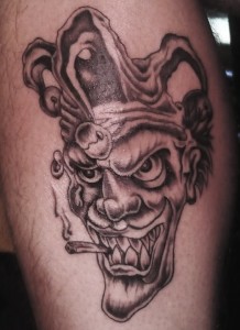 Joker Tattoos 14 218x300 - Joker Tattoos Design Ideas Pictures Gallery