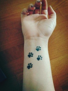 Tattoo Cute Paws on Wrist1 225x300 - 100's of Wrist Tattoo Design Ideas Picture Gallery