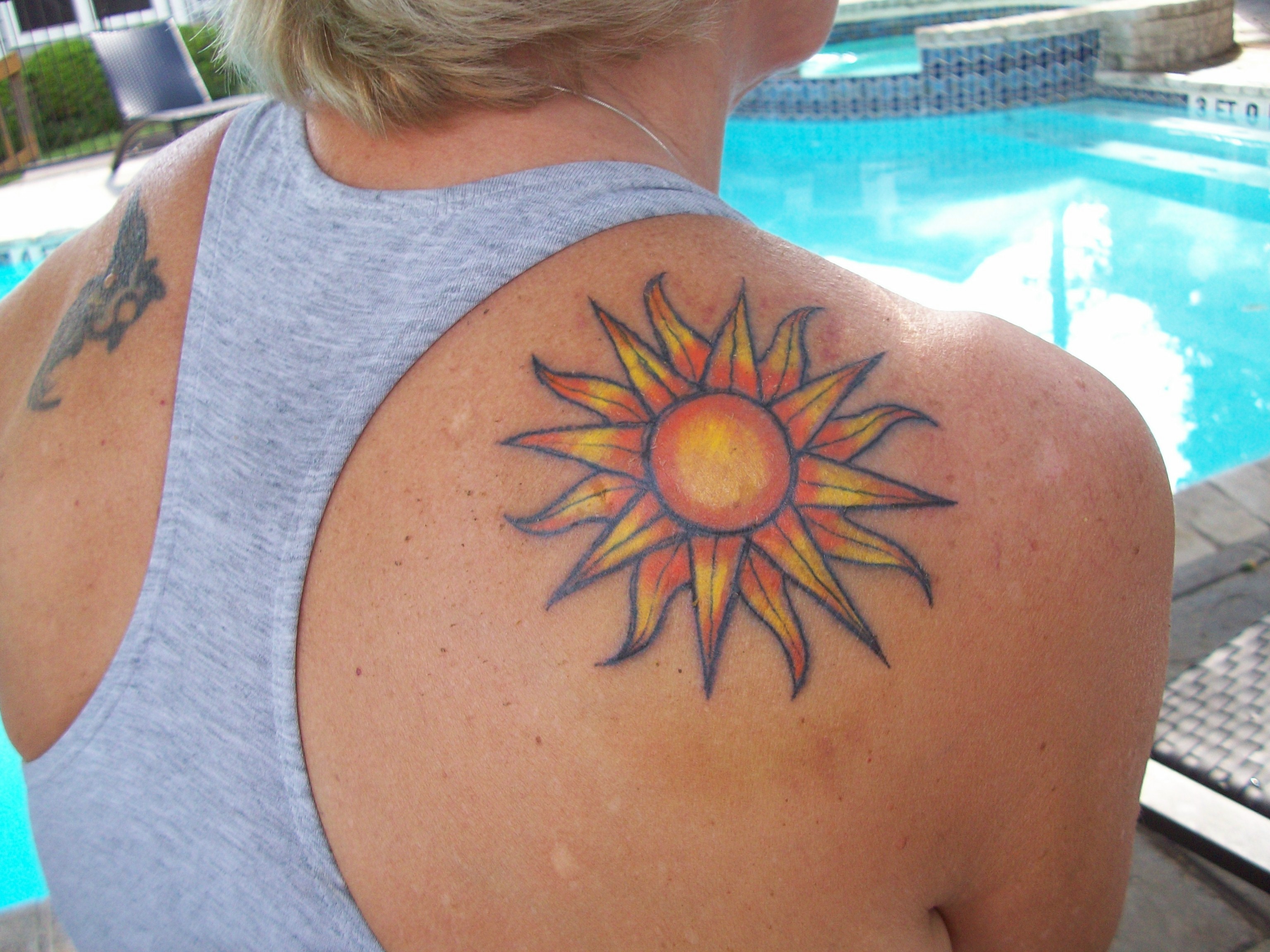 sun tattoos 13 - 100's of Thigh Tattoo Design Ideas Picture Gallery