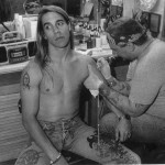 AK getting tattoo 150x150 - 100's of Anthony Kiedis Tattoo Design Ideas Picture Gallery