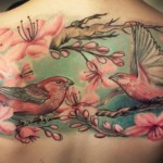 Birds Across Back Tattoo 672x372 150x150 - 100's of Back Tattoo Design Ideas Picture Gallery