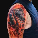 Fire Tattoos 12 150x150 - 100's of Fire Tattoo Design Ideas Picture Gallery